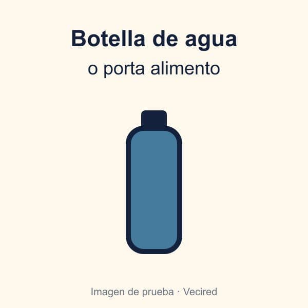 Botella de agua o con porta alimento